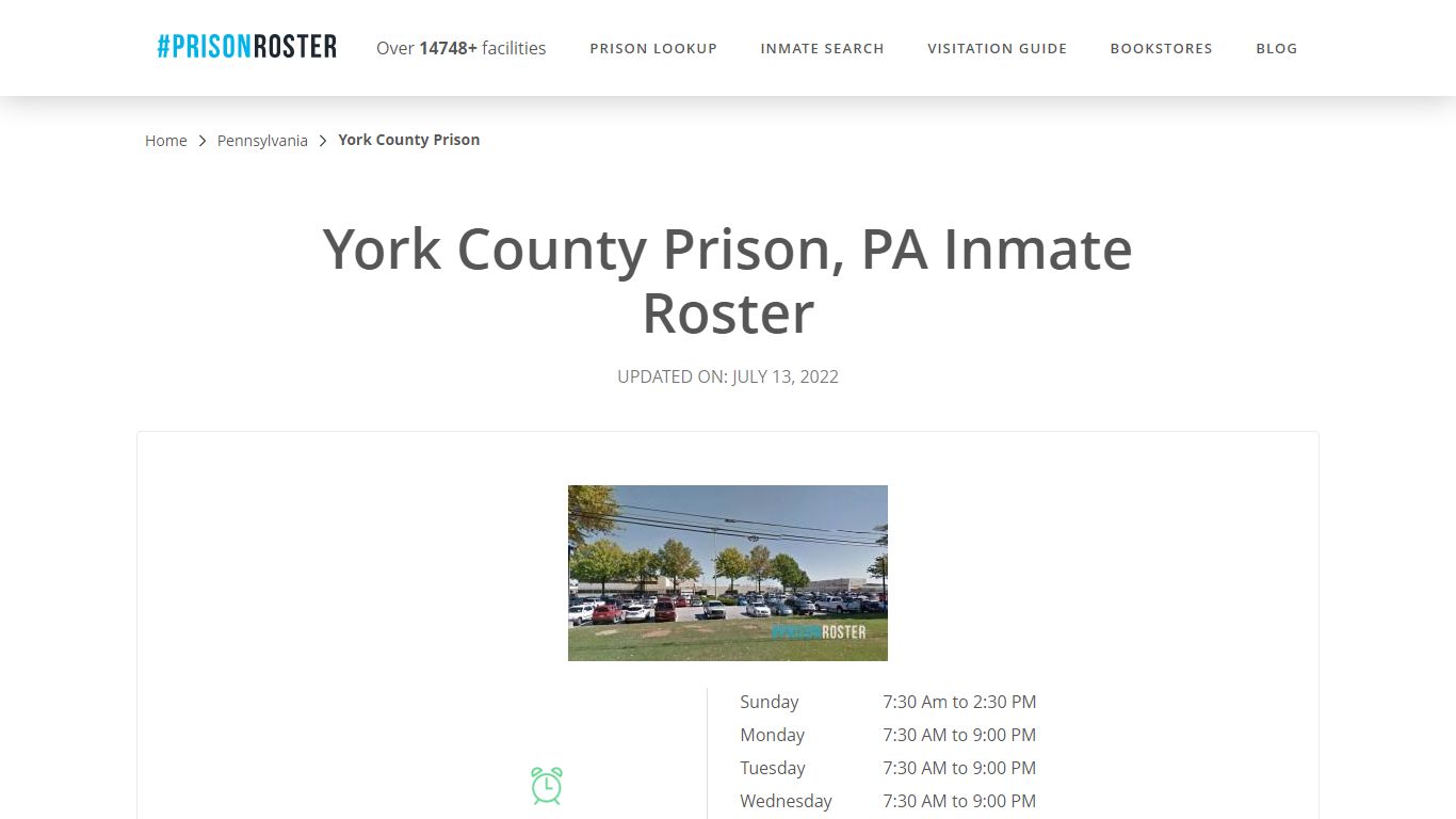 York County Prison, PA Inmate Roster - Inmate Locator